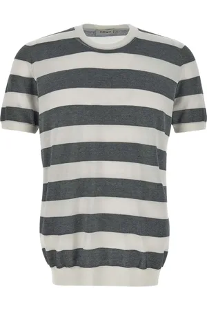 KANGRA CASHMERE Stribet T-shirt