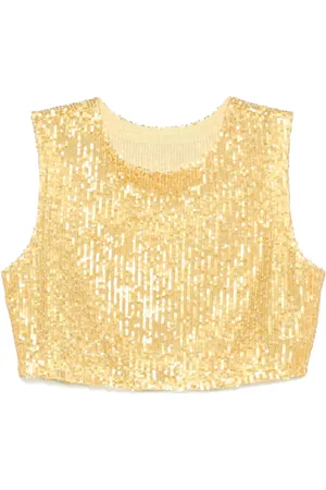 Norma Kamali Cropped top med pailletter