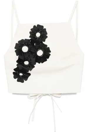 Msgm Blomstret top i mesh