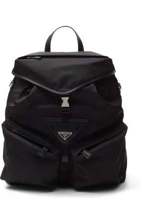 Prada Re-Nylon rygsæk med læderkant