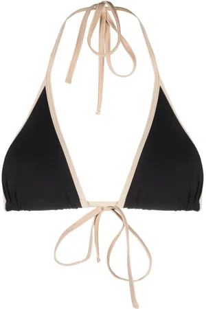 Totême Stribet bikinitop med bindedetalje