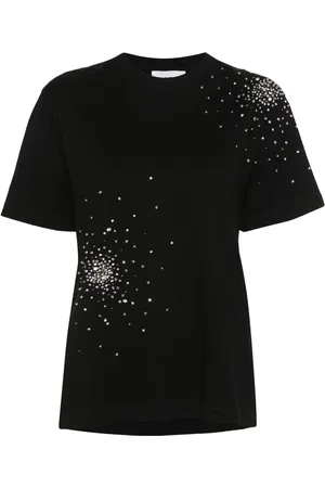 Des Phemmes T-shirt med krystaludsmykning
