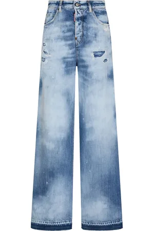 Dsquared2 Ribbede jeans med brede ben