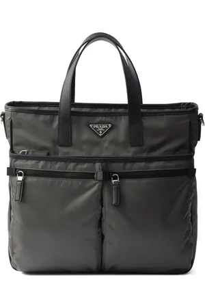 Prada Re-Nylon tote med lommedetalje