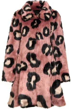Unreal Fur La Farfalla jakke med leopard-motiv