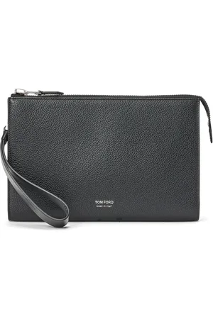 Tom Ford Clutch i nopret læder med logotryk