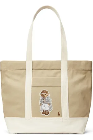 Ralph Lauren Mellemstor Polo Bear tote i kanvas