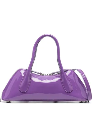 BLUMARINE Tote i lakeret læder med præget logo