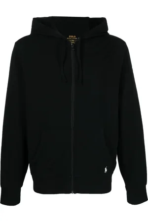 Ralph Lauren Hættetrøje med broderet logo og lynlås