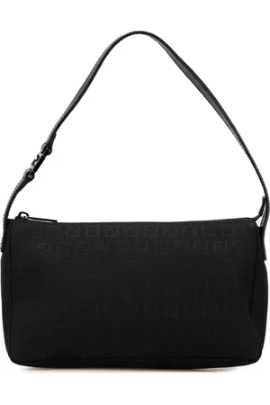 Fendi Zucchino Canvas Baguette skuldertaske fra 2000-2010