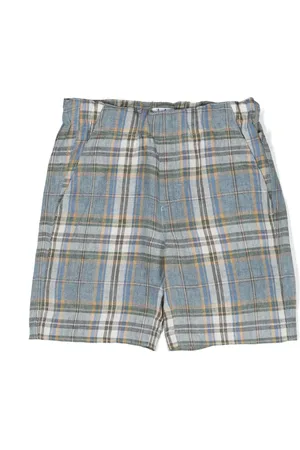 Il gufo Skotskternede shorts i hør