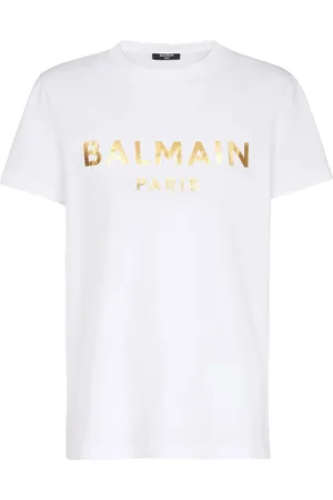 Balmain Kortærmet T-shirt med logotryk