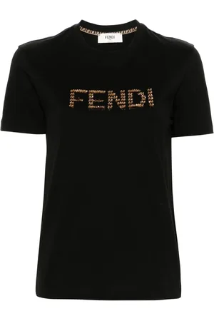 Fendi T-shirt med logodetalje og pailletter
