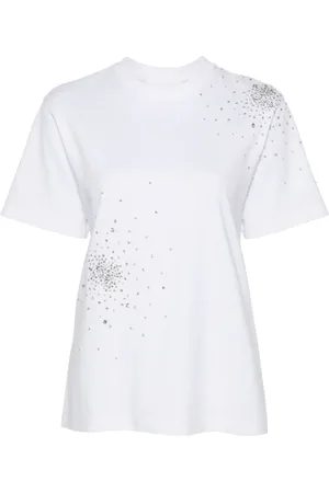 Des Phemmes T-shirt med krystaludsmykning