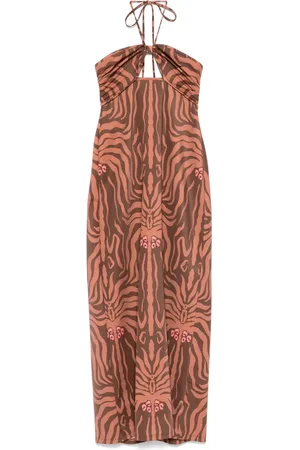 JOHANNA ORTIZ Mellemlang Jungle Palms kjole
