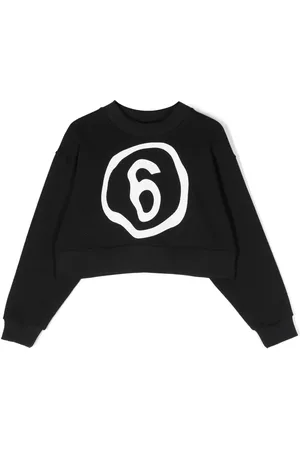 Maison Margiela Cropped sweatshirt med logotryk