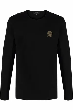 VERSACE Kortærmet T-shirt med broderet logo