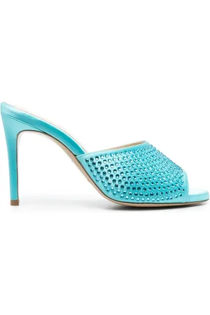P.A.R.O.S.H. 100mm mules med krystal-udsmykning