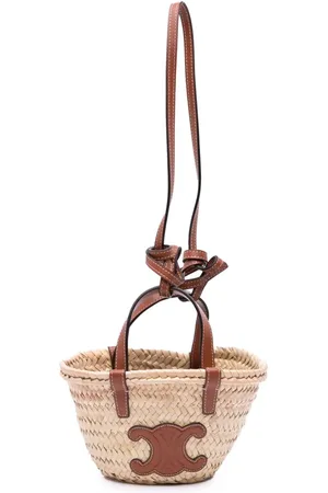 Céline Nano Triomphe Classic Panier satchel-taske i bast fra 2022