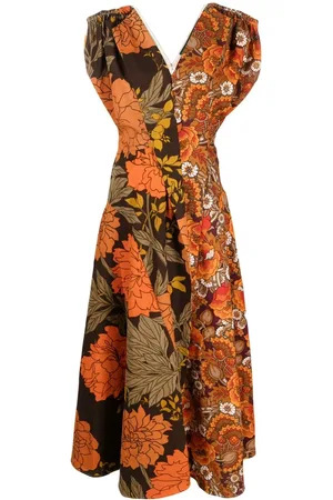 Colville Expressionist upcycled kjole med blomstret tryk