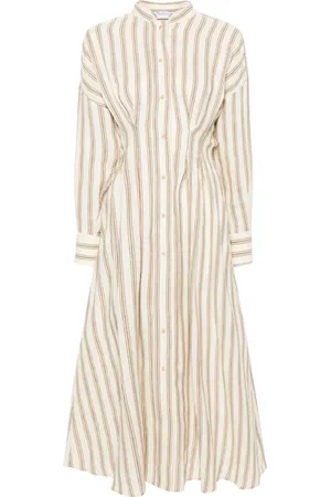 Max Mara Stribet hørkjole