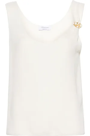 BLUMARINE Tanktop i crepe med ringdetalje