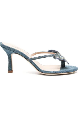 BLUMARINE 75mm sandaler med sommerfuglemærke
