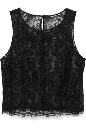ERMANNO SCERVINO Top i blomstret blonde