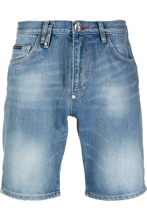 Philipp Plein Forvaskede denimshorts