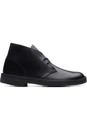 Clarks Black Polished ørkenstøvler i læder