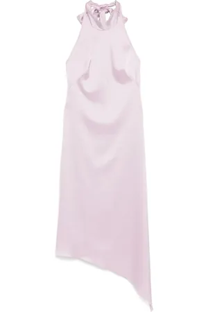 Amsale Asymmetrisk kjole med halterneck
