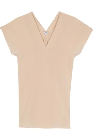 Aspesi Bluse i silke-crepe med V-hals