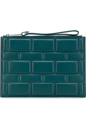 Bottega Veneta Grid clutch i læder med lynlås fra 2012-2024