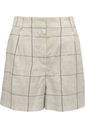 Brunello Cucinelli Skotskternede shorts