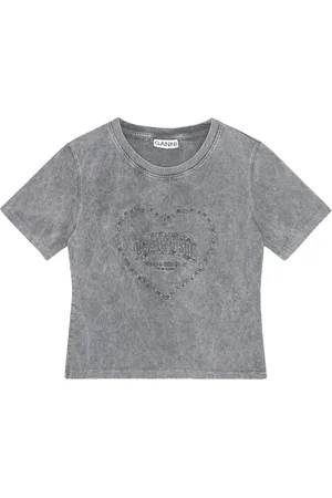 Ganni T-shirt med logobroderi