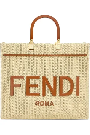 Fendi Medium Sunshine tote i bast