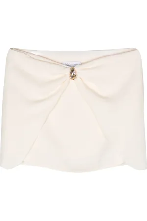 BLUMARINE Kort nederdel i crepe med lav talje