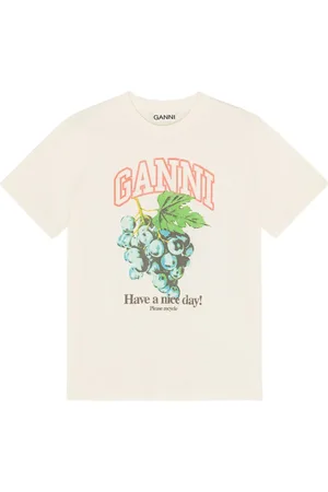 Ganni T-shirt med grafisk tryk