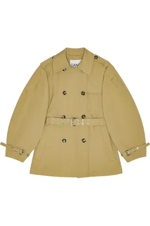 Ganni Trenchcoat med ballonærmer