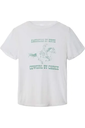 RE/DONE T-shirt med slogantryk
