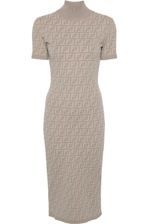 Fendi Mellemlang kjole i FF-jacquard