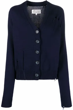 Maison Margiela Cardigan med V-hals med slitageeffekt