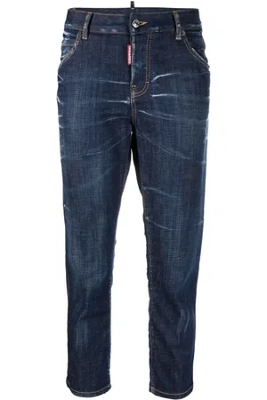 Dsquared2 Cropped jeans med lav talje