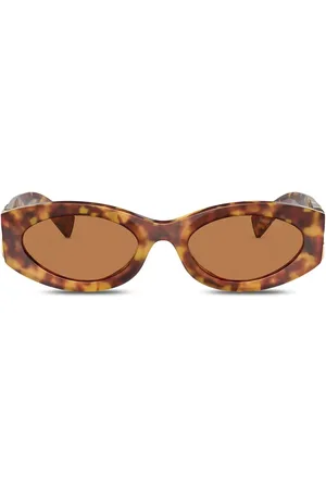 Miu Miu Cat eye-solbriller med skildpaddeeffekt