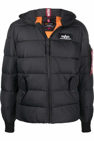 Alpha Industries Dunjakke med hætte og lynlås