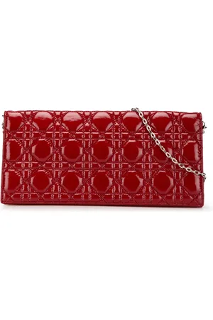 Dior Lakeret Cannage Lady Dior crossbody-taske med kæde fra 2011