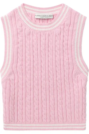 Alessandra Rich Kabelstrikket top