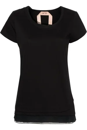 Nº21 T-shirt med blondekant