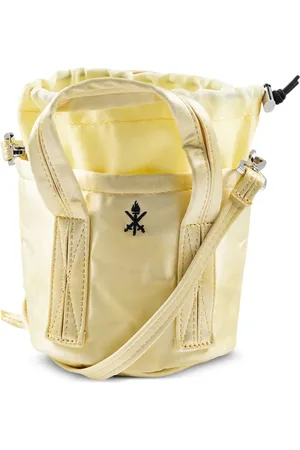 Opening Ceremony Mini Yellow bucket-taske i satin
