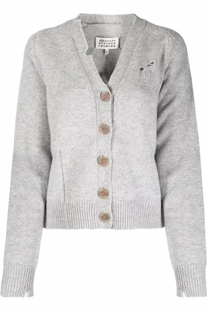 Maison Margiela Cardigan med knapper og slitageeffekt